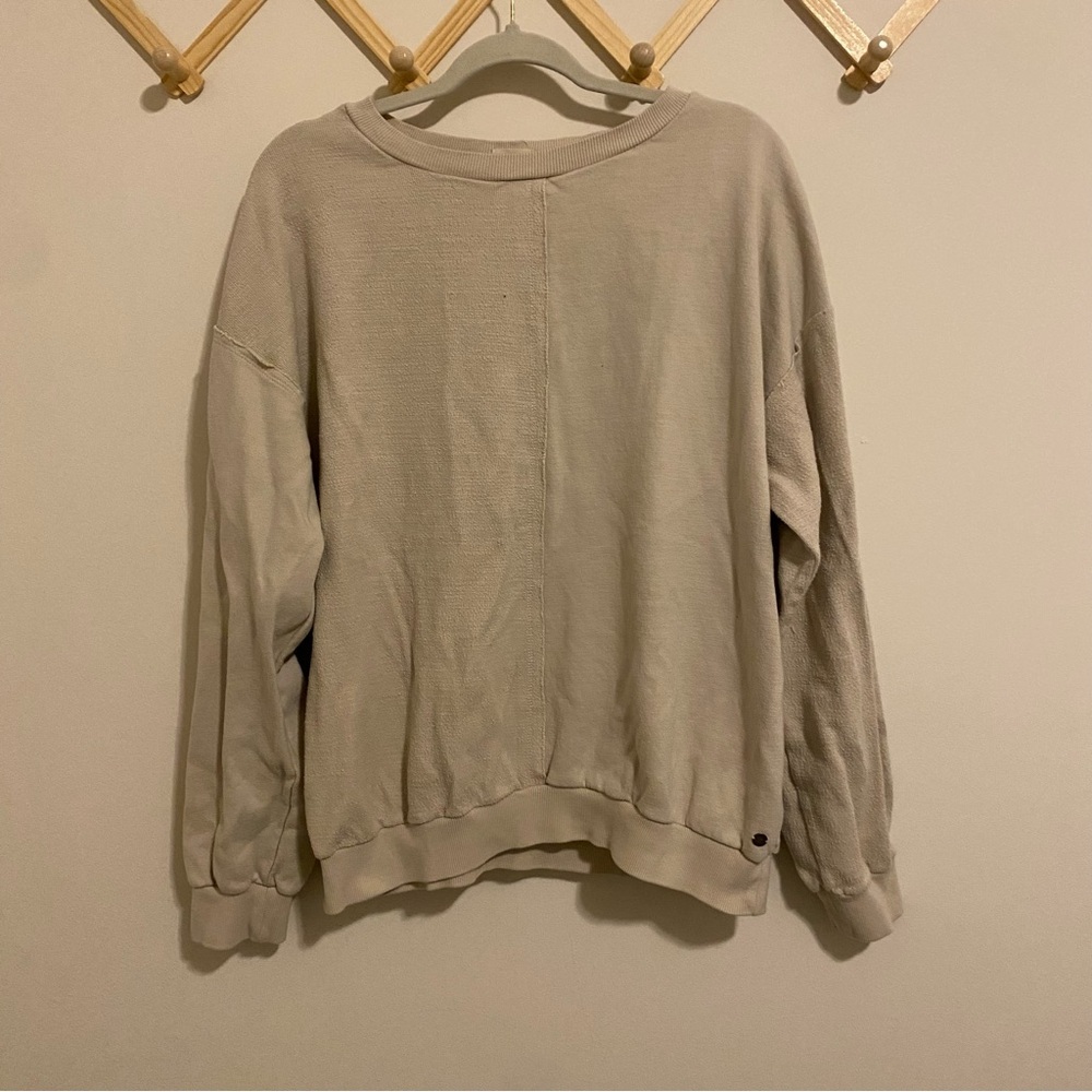 Roxy Tan Textured Crewneck Size Large